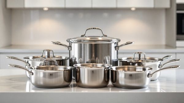 Top 5 sets de poêles en inox pour cuisiner sainement