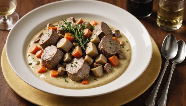 Blanquette de veau : un plat cuisiné français réconfortant